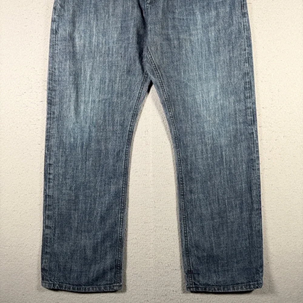 Ecko Unltd Mens Straight Fit Blue‎ Denim Jeans 38x32 Medium Wash Streetwear